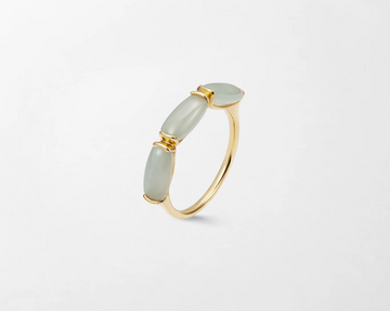 Oblong Milky Aquamarine Band