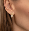 Blocks Oval Mini Earring