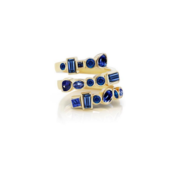 Blue Sapphire Coil Ring