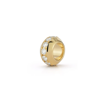 Grant 18k Yellow Gold and Diamonds Knife Edge Rondelle Charm