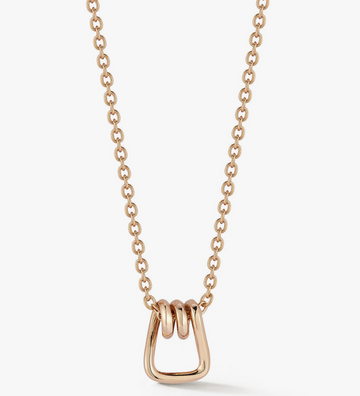 Huxley Rose Gold Coil Link Pendant