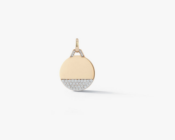 Dora 18K Rose Gold and 1/3 Diamond Disc Charm