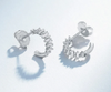 Classic Diamond Zigzag Mini Hoops