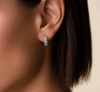 Classic Diamond Zigzag Mini Hoops
