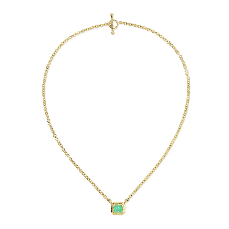 Seagrape Necklace - Emerald Cushion