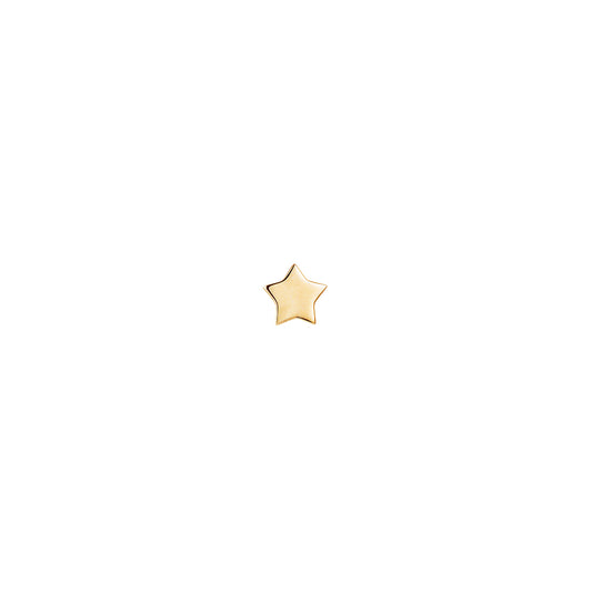 Large Star Stud in Plain Gold