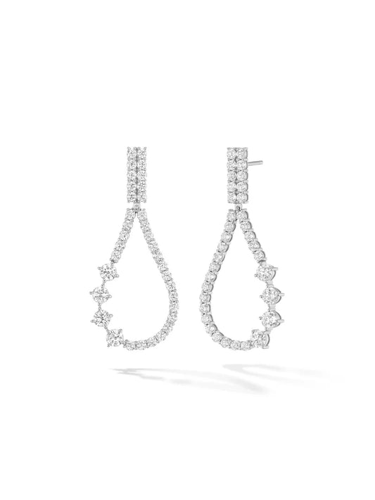 Small Stella Drop Diamond Earrings