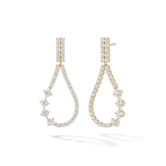 Small Stella Drop Diamond Earrings