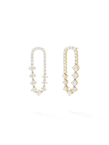 Small Stella Ellipse Diamond Earrings