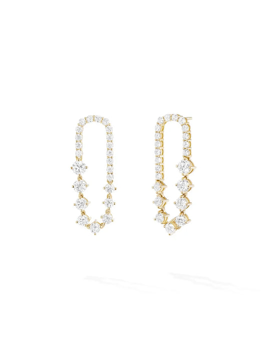 Small Stella Ellipse Diamond Earrings