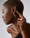 CH2 Deco Slim Twister Ring - Peach Quartz Crystal