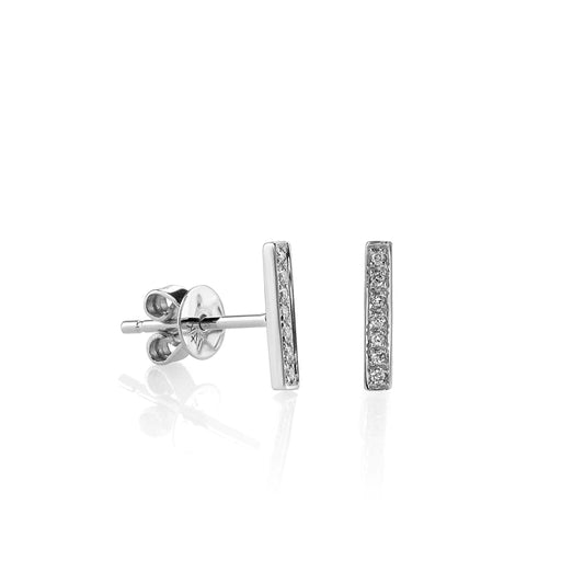 Small Diamond Bar Studs