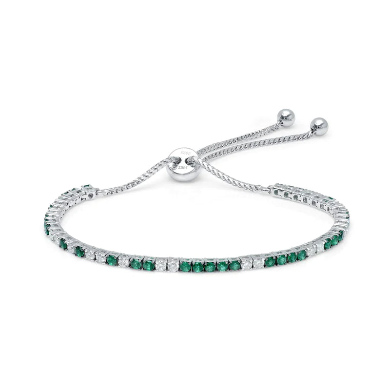 Bolo Bracelet - Diamond and Emerald