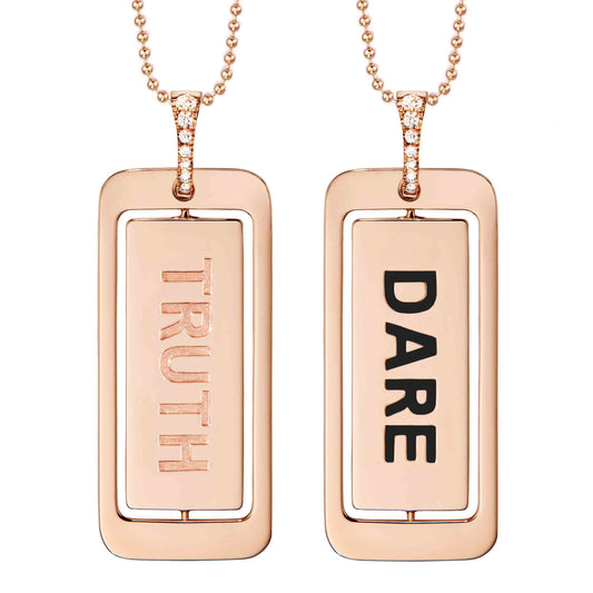 Truth Dare Spinning ID Tag