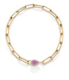 Identity Pommel Pear Link in Pink Sapphire and Diamonds