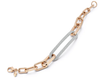 Morrell 18K Rose Gold Oval Link Bracelet with Diamond