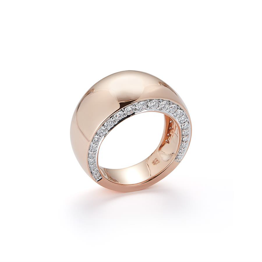 Lytton Ring with White Rhodium Diamond Edges