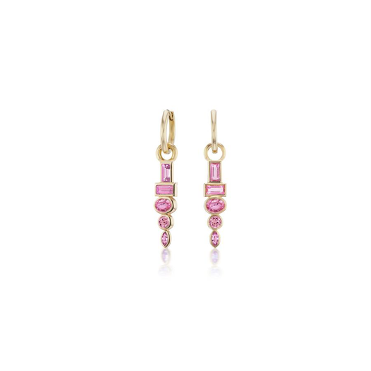 Totem Pink Sapphire Huggies