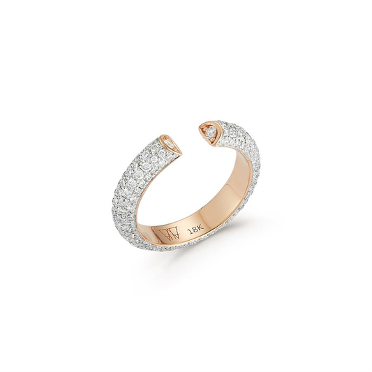 Thoby All Diamond Tubular Ring