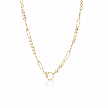 Gold Beaded Paperclip Chain