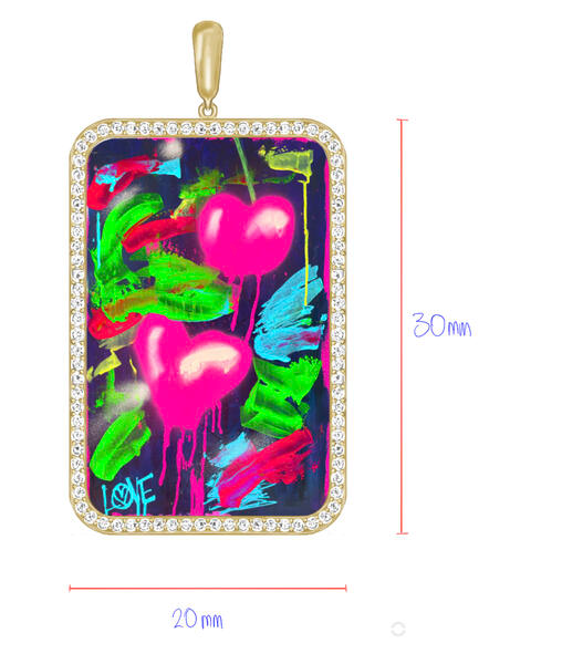Dripping Heart Dog Tag