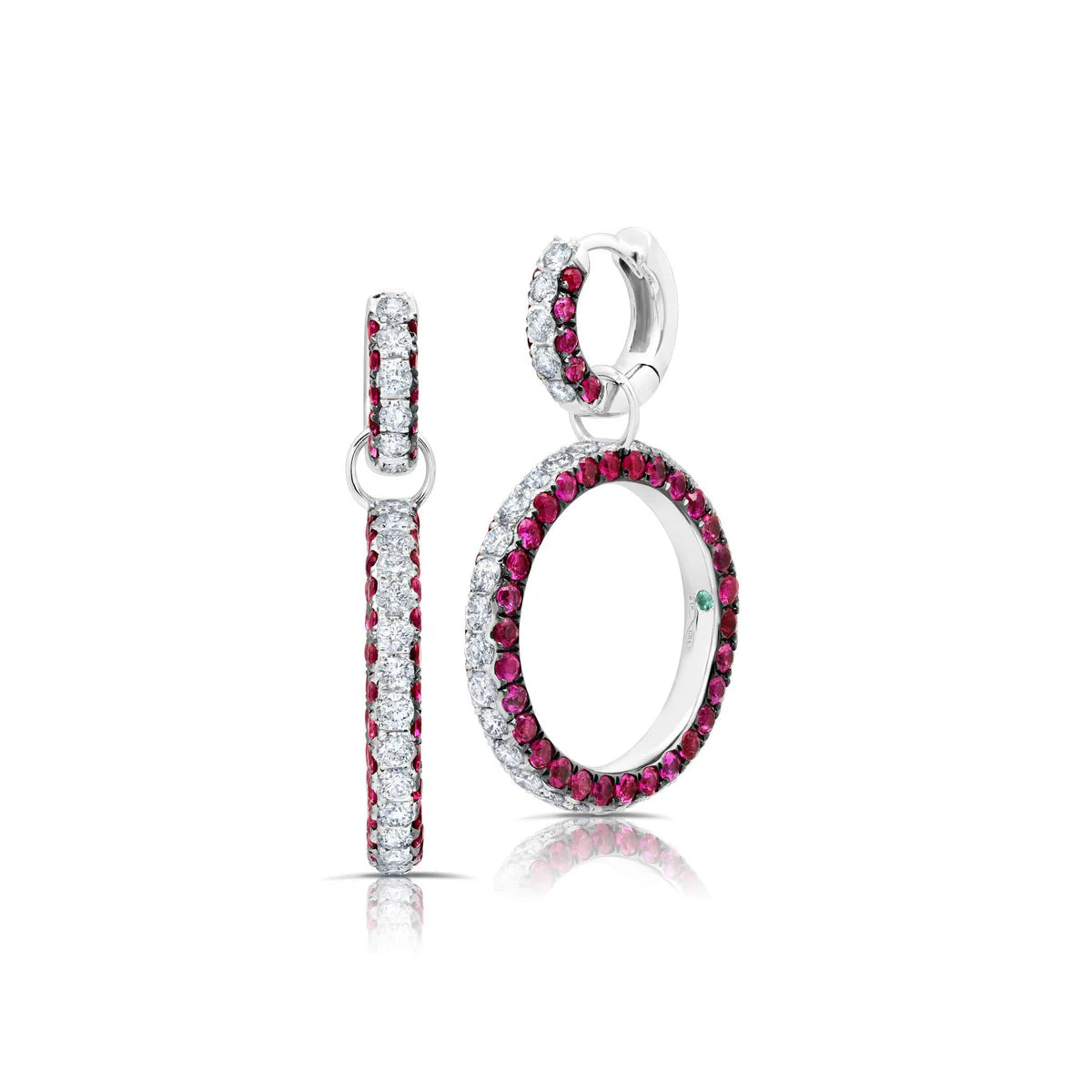 Ruby & Diamond 3 Sided Earrings – The Vault Nantucket