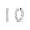Diamond Three Sided Hoop Earrings