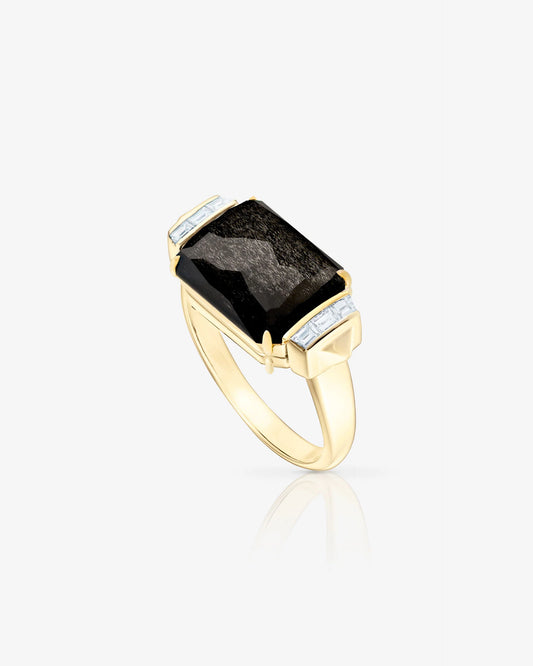 CH2 Deco Slim Twister Ring - Peach Quartz Crystal