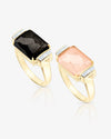 CH2 Deco Slim Twister Ring - Peach Quartz Crystal
