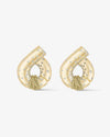 Inverted Earring - Paved with Diamonds
