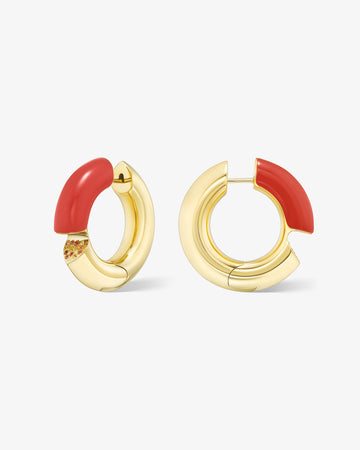 Oera Earrings - Carnelian Cut Out Version