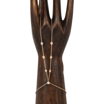 7 Diamond Double Stem Finger Bracelet