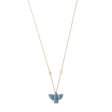Baby Blue Opal Thunderbird Necklace