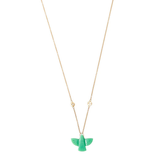 Baby Chrysoprase Thunderbird Necklace
