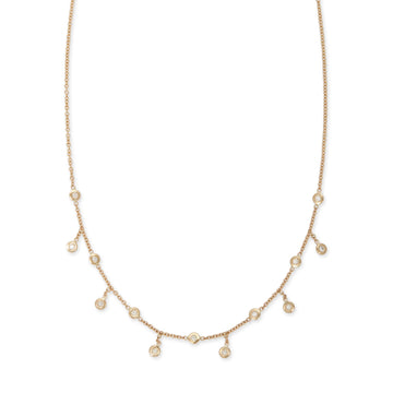 Spaced Out Diamond Half Shaker Necklace