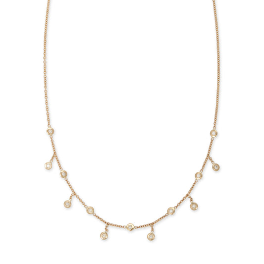 Spaced Out Diamond Half Shaker Necklace