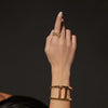 Dame Classic Tri-Link Ring with Diamond Bridges