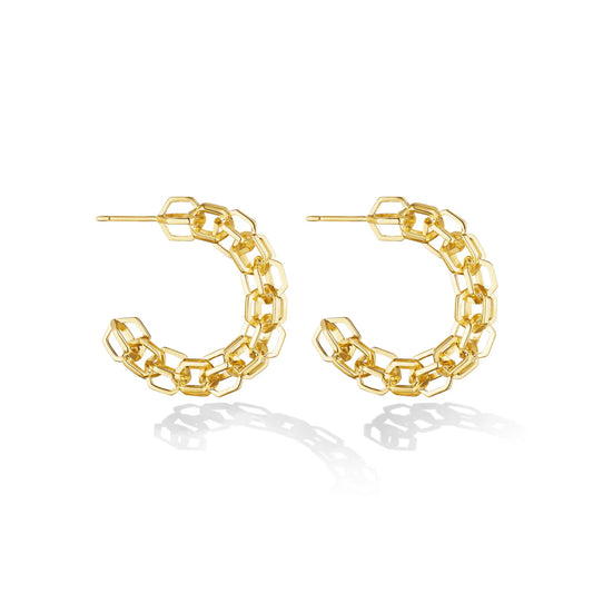 B Home Chain Hoop Earrings