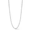 Classic 18k White Gold and Diamond Bezel Set Riviere Tennis Necklace
