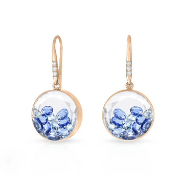 Core 15 Blue Sapphire and Diamond Drop Earrings