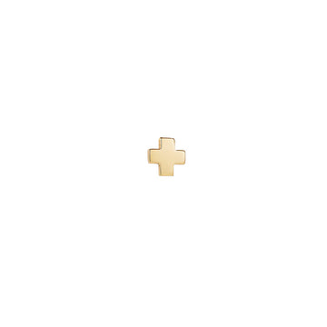 Cross Stud in Plain Gold