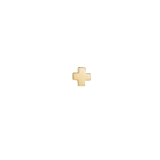 Cross Stud in Plain Gold