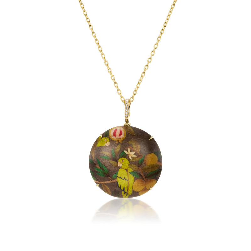 Moye Parrot Marquetry Necklace