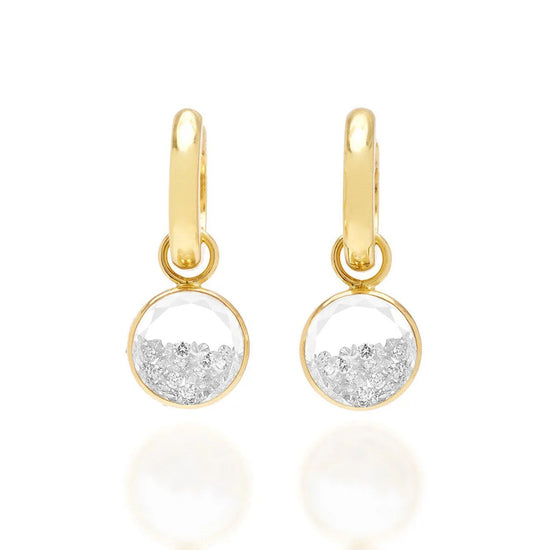 Diamond Shaker Huggies