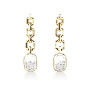 Elo Link Diamond Drop earrings