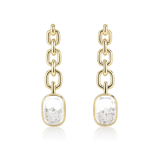 Elo Link Diamond Drop earrings