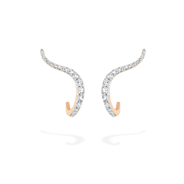 Halo Earrings Half Pave