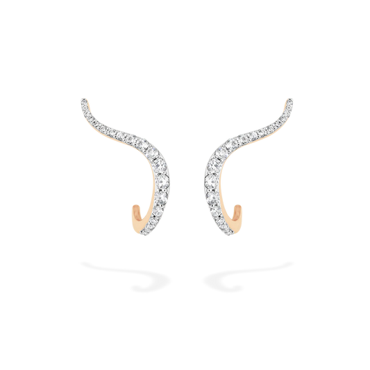 Halo Earrings Half Pave