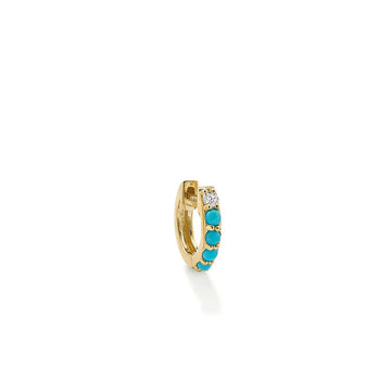 Medium Orb Hoop with Tuquoise