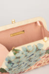 Hydrangea Golden Pearl Marquetry Clutch